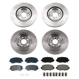 bproauto® - Front and Rear Brake Kit with Semi-Metallic Pads