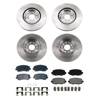 bproauto® - Front and Rear Brake Kit with Semi-Metallic Pads