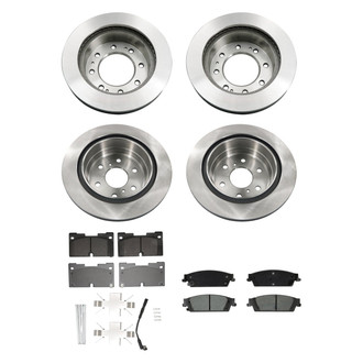 bproauto® - Front and Rear Brake Kit with Semi-Metallic Pads