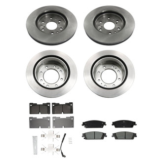 bproauto® - Front and Rear Brake Kit with Semi-Metallic Pads