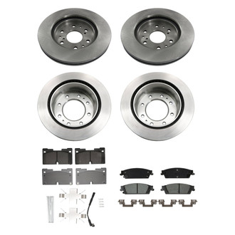 bproauto® - Front and Rear Brake Kit with Semi-Metallic Pads