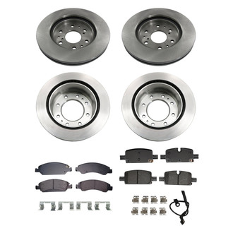 bproauto® - Front and Rear Brake Kit with Semi-Metallic Pads