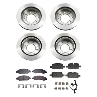 bproauto® - Front and Rear Brake Kit with Semi-Metallic Pads
