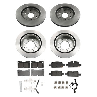 bproauto® - Front and Rear Brake Kit with Semi-Metallic Pads