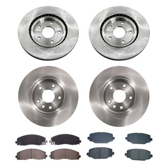 bproauto® - Brake Kit with Semi-Metallic Pads