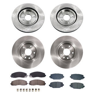 bproauto® - Front and Rear Brake Kit with Semi-Metallic Pads