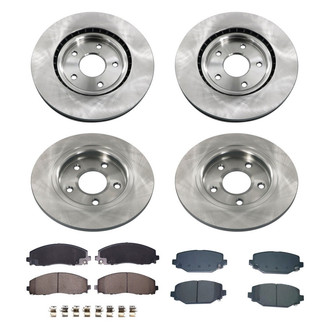 bproauto® - Front and Rear Brake Kit with Semi-Metallic Pads