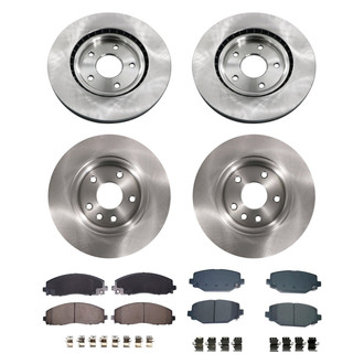 bproauto® - Front and Rear Brake Kit with Semi-Metallic Pads