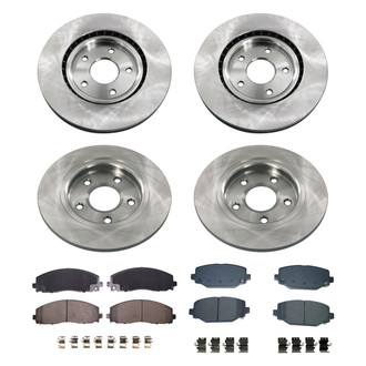 bproauto® - Front and Rear Brake Kit with Semi-Metallic Pads
