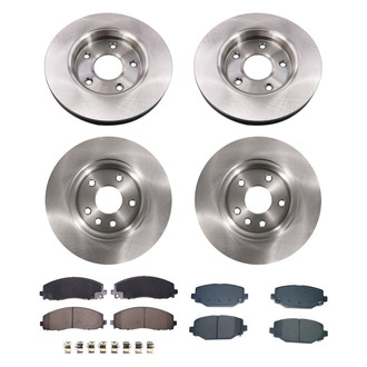 bproauto® - Front and Rear Brake Kit with Semi-Metallic Pads