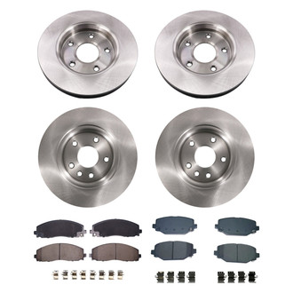 bproauto® - Front and Rear Brake Kit with Semi-Metallic Pads