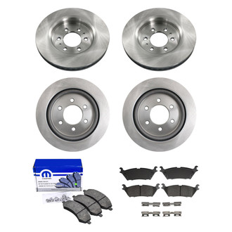 bproauto® - Front and Rear Brake Kit with Semi-Metallic Pads
