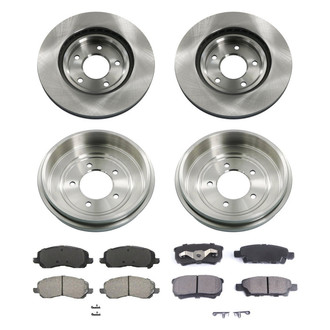 bproauto® - Front and Rear Brake Kit with Semi-Metallic Pads