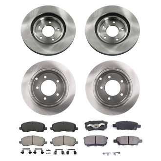 bproauto® - Front and Rear Brake Kit with Semi-Metallic Pads