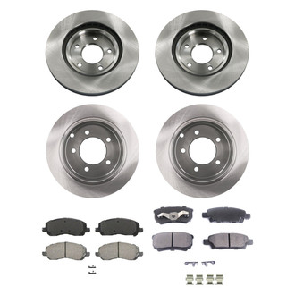 bproauto® - Front and Rear Brake Kit with Semi-Metallic Pads