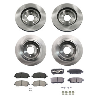 bproauto® - Front and Rear Brake Kit with Semi-Metallic Pads