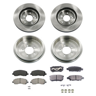 bproauto® - Front and Rear Brake Kit with Semi-Metallic Pads