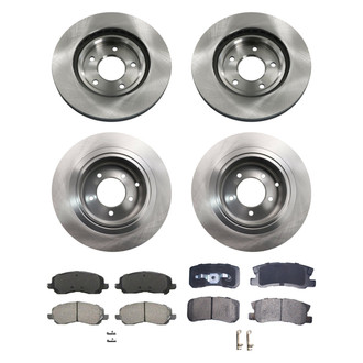 bproauto® - Front and Rear Brake Kit with Semi-Metallic Pads