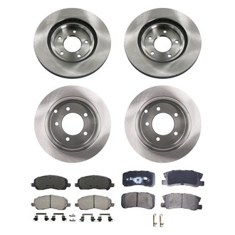 bproauto® - Front and Rear Brake Kit with Semi-Metallic Pads