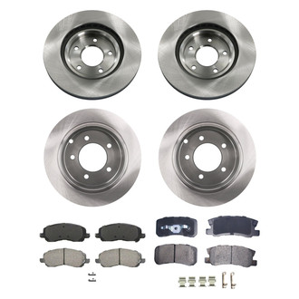 bproauto® - Front and Rear Brake Kit with Semi-Metallic Pads