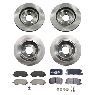 bproauto® - Front and Rear Brake Kit with Semi-Metallic Pads