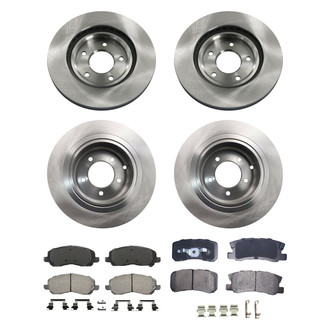 bproauto® - Front and Rear Brake Kit with Semi-Metallic Pads