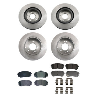 bproauto® - Front and Rear Brake Kit with Semi-Metallic Pads