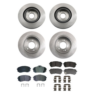 bproauto® - Front and Rear Brake Kit with Semi-Metallic Pads