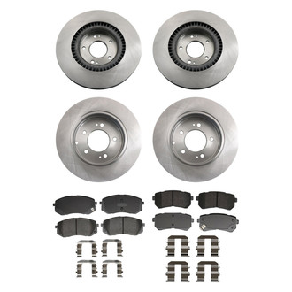 bproauto® - Front and Rear Brake Kit with Semi-Metallic Pads