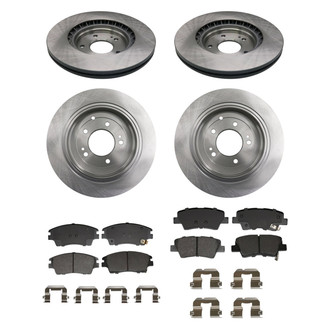 bproauto® - Front and Rear Brake Kit with Semi-Metallic Pads