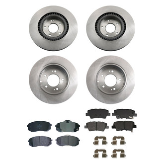 bproauto® - Front and Rear Brake Kit with Semi-Metallic Pads