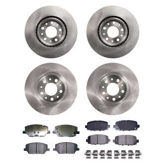 bproauto® - Front and Rear Brake Kit with Semi-Metallic Pads