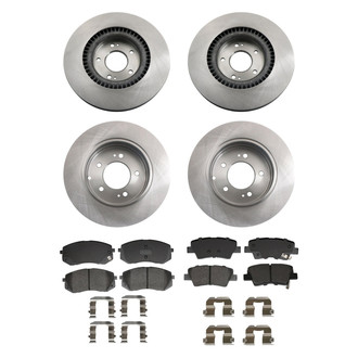 bproauto® - Front and Rear Brake Kit with Semi-Metallic Pads