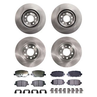 bproauto® - Front and Rear Brake Kit with Semi-Metallic Pads