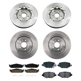 bproauto® - Front and Rear Brake Kit with Semi-Metallic Pads