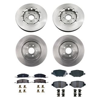 bproauto® - Brake Kit with Semi-Metallic Pads
