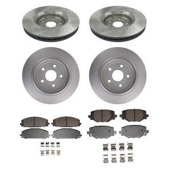 bproauto® - Front and Rear Brake Kit with Semi-Metallic Pads