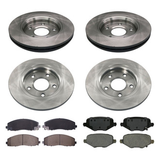 bproauto® - Brake Kit with Semi-Metallic Pads