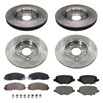 bproauto® - Brake Kit with Semi-Metallic Pads
