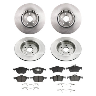 bproauto® - Front and Rear Brake Kit with Semi-Metallic Pads