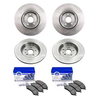 bproauto® - Front and Rear Brake Kit with Semi-Metallic Pads