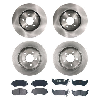 bproauto® - Front and Rear Brake Kit with Semi-Metallic Pads