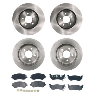 bproauto® - Front and Rear Brake Kit with Semi-Metallic Pads