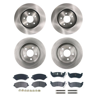 bproauto® - Front and Rear Brake Kit with Semi-Metallic Pads