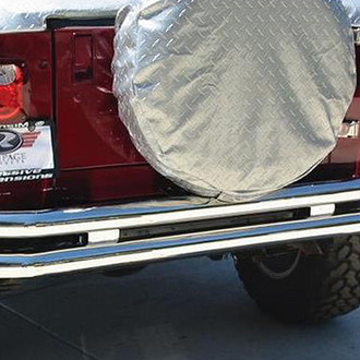 Rampage® - Double Full Width Polished Rear Tubular Bumper