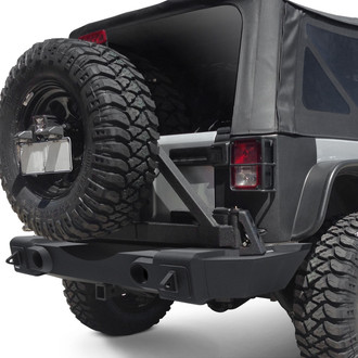 Rampage® - Recovery Full Width Textured Black Rear HD Bumper