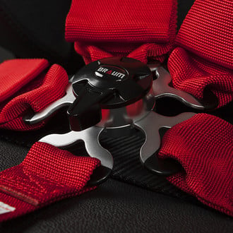 Braum® - 5-Point Harness Set, Red, 3"