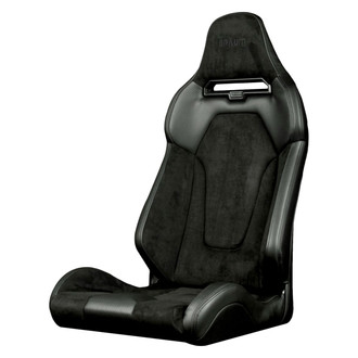 Braum® - VIPER X Series Fixed Back Black Suede Bucket Seat