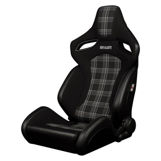 Braum® - Orue S Series Sport Seats, Grey Plaid Fabric