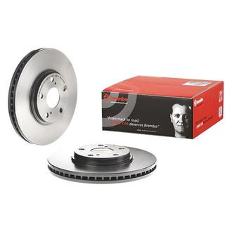 Brembo® - UV Coated Series Plain Vented Front Brake Rotor